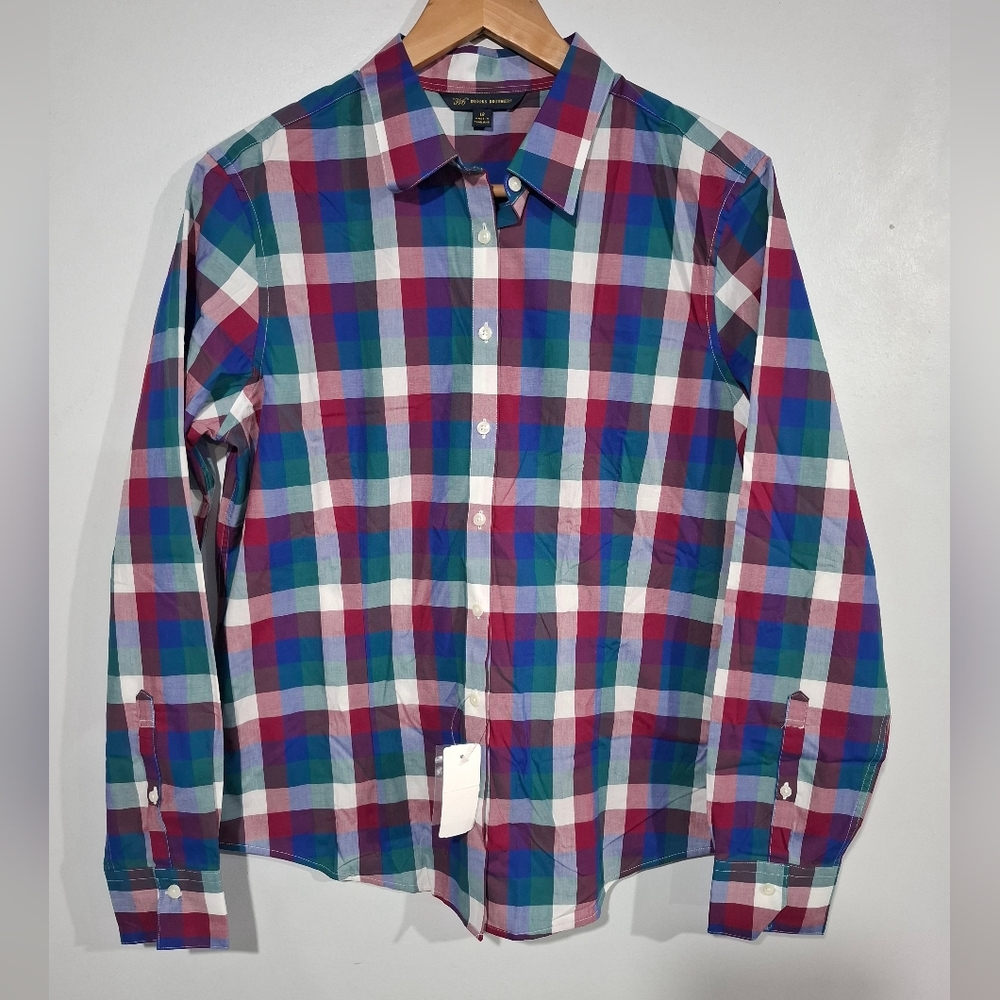 Brooks Brothers 346 Women’s Plaid Button-Down Shirt Size 12 Cotton Preppy Office - Picture 2 of 11